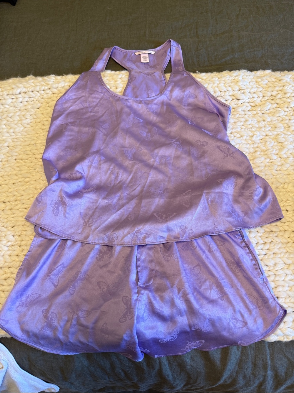 Victoria's Secret Lavender Racerback Tank & Short Pajama Set